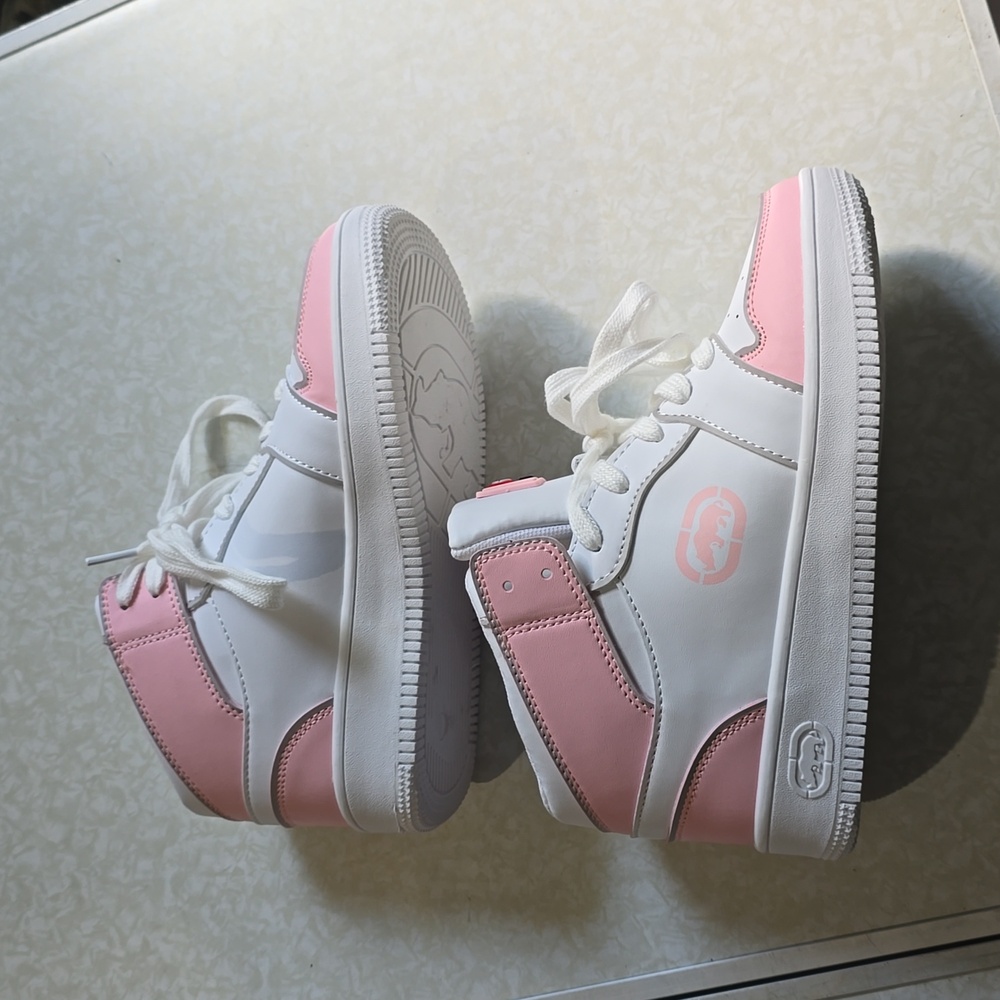 Red Rhino Brand HighTop Sneakers Pink and White NWT Size‎ 1